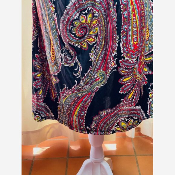 Relaxx by Exist Black Red Paisley Dress 2X NWT Boho Chic - Picture 7 of 10